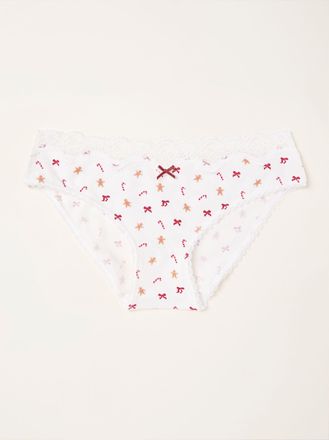 Fat Face FatFace Ivory Festive Classic Knickers