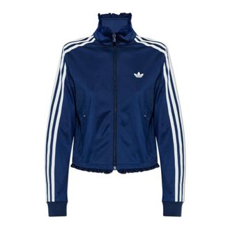 adidas Hoodies & sweatvesten, Dames, Blauw, L, Leer, Sweatshirt met opstaande kraag