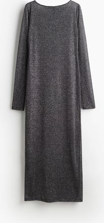 H&M Glitzerndes Meshkleid - Schwarz