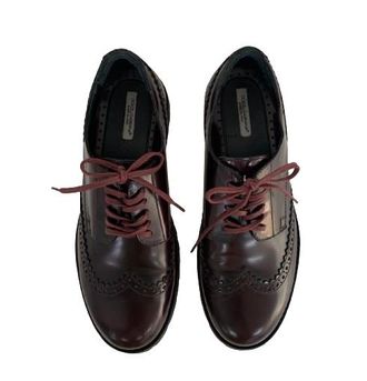 Dolce & Gabbana Burgundy Leather Brogues Size 36
