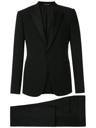 Emporio Armani fitted two-piece suit - Black