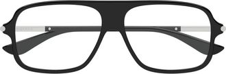Alexander McQueen Alexander McQueen, Glasses, unisex, Black, Size: 57 MM Optical Frame