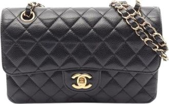 Chanel Pre-owned Shoulder Bag - Dames - Vintage Schoudertas - Zwart - ONE Size - Leer - Vintage