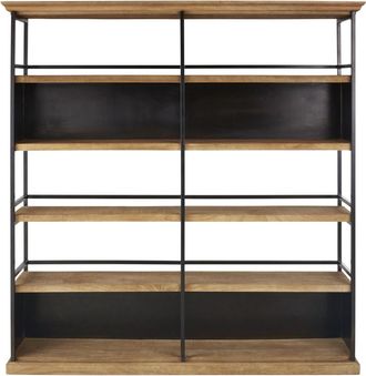 Maisons du monde Estanter&iacute;a de madera de mango y metal negro 182 cm