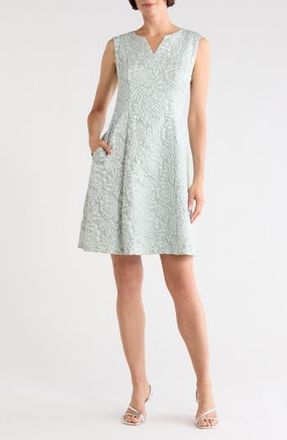 Connected Jacquard Babydoll Dress in Sage at Nordstrom Rack, Size 16