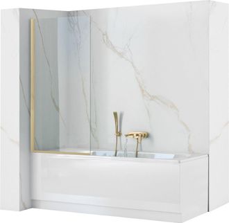 Rea Mampara De Ba&ntilde;era Rea Elegant Gold Brush 80