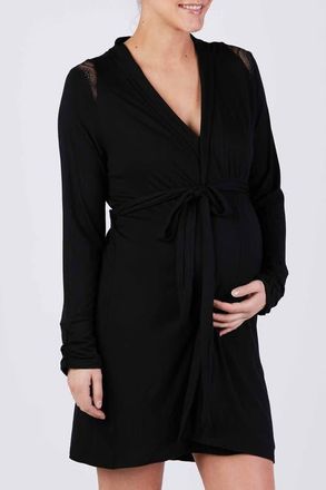 Cache Coeur Serenity Maternity negligee in Black at Nordstrom, Size Small