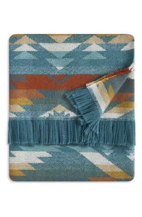 Pendleton Summerland Jacquard Throw Blanket in Blue Multi at Nordstrom