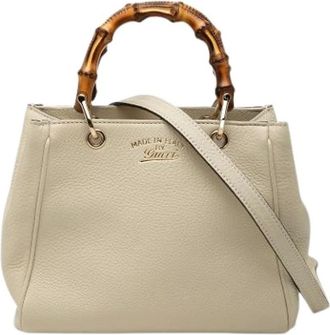 Gucci Pre-owned Handbags, female, Beige, Size: ONE SIZE Pre-owned Bamboo Satchel