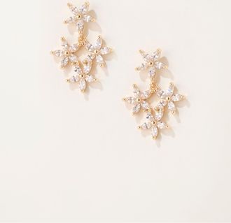 Fat Face FatFace Gold Tone Flower Party Earrings