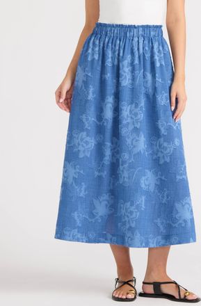 Ellen Tracy Womens Pull-On Maxi Skirt with Side Pockets