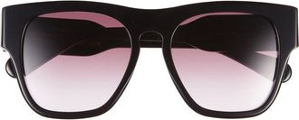 Chlo&eacute; 55mm Square Sunglasses in Black Black Red at Nordstrom Rack