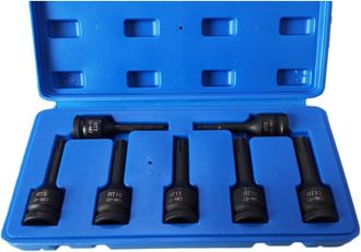 Trade Shop Trade Shop - Kit 7 Pz Chiavi Bussola Ad Impatto 1/2 Torx R6 - Rt13 Per Avvitatore Pneumatico