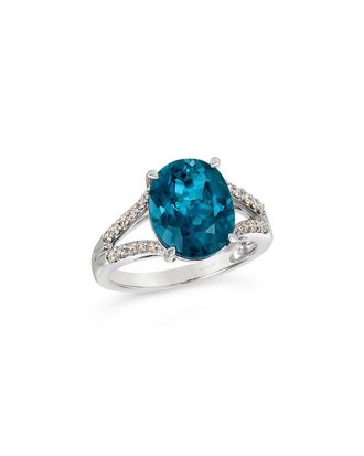 Le Vian 14K 4.78 Ct. Tw. Diamond & London Blue Topaz Cocktail Ring