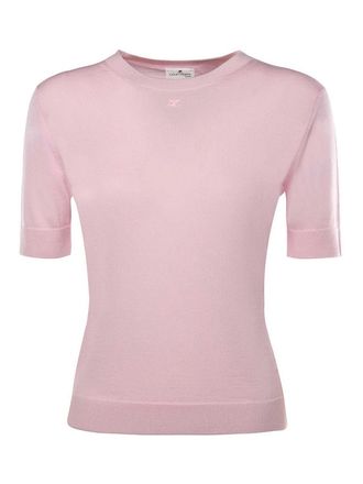 Courr&egrave;ges Wool Top With Logo