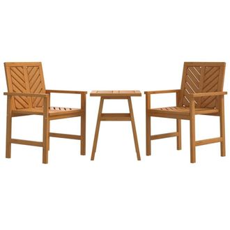 Berkfield Home 3 Piece Garden Lounge Set Solid Wood Acacia in Brown