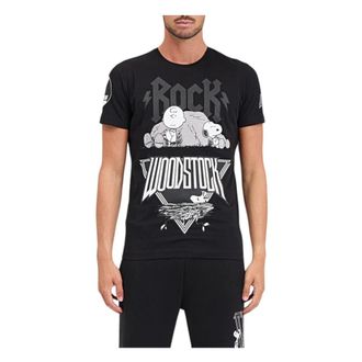 Iceberg T-Shirts, male, Black, Size: S Cotton Mens T-shirt Made in Italy