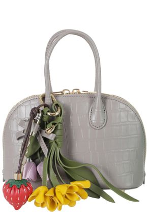 Self Portrait Croc-Embossed Mini Toast Bag With Dual Handles And Removable Strap