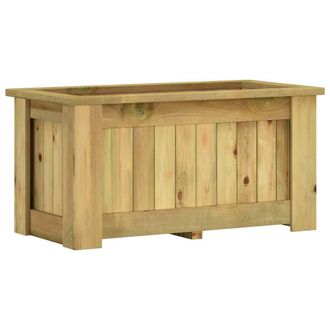 vidaXL Arriate De Madera De Pino Impregnada 100x50x50 Cm Vidaxl