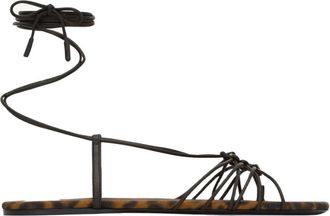 Saint Laurent Leopard Print Open-toe Sandals