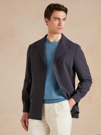 Oliver Brown Teba Jacket French Linen - Navy