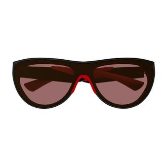 Bottega Veneta BV1234S004 Shield Full Rim Sunglasses - Black