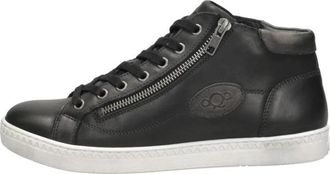 Aqa Veterschoenen Hoog - Heren - Sneakers - Zwart - 40 EU - Leer - Schoenen
