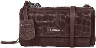 Burkely leren telefoontasje Cool Colbie met crocoprint bruin