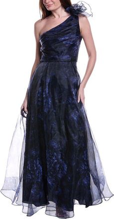 Rene Ruiz Printed Jacquard Ball Gown