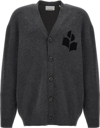 Isabel Marant Curtis Cardigan - Heren - Vesten - Grijs - XL - Katoen - Truien & Vesten