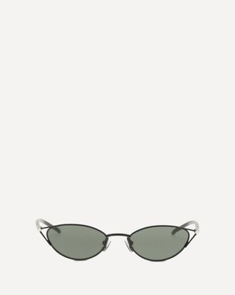 Alexander McQueen Slim cat-eye Sunglasses with T-Bar Female UNI
