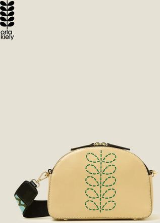Orla Kiely Womens Beige Luna Crossbody - Whipstitch Stem Cream - One Size