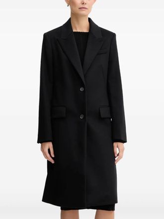 BOSS button pocket coat - women - Polyester/Viscose/Wool/Viscose - 38 - Black