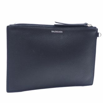 Balenciaga Black Leather Pouch (Pre-Owned)