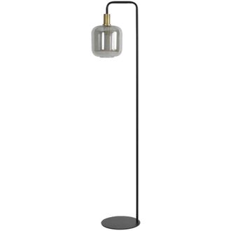Light & Living L&aacute;mpara De Pie - Lekar - Negro - Vidrio Metal - - Light&living