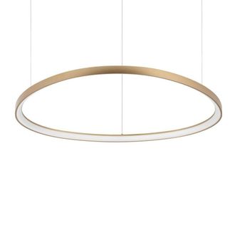 Netlighting GEMINI 105cm Integrated LED Pendant Ceiling Light Brass 3000K in Yellow