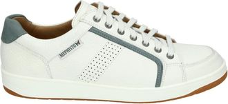 Mephisto Casual witte leren sneakers - Heren - Sneakers - Wit - 43 1/2 EU - Leer - Schoenen
