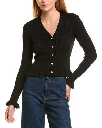 Shelli Segal Laundry By Shelli Segal Ruffle Hem Cardigan