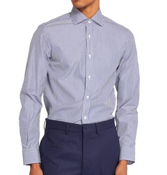 Ralph Lauren Purple Label Striped Aston Shirt Size 15