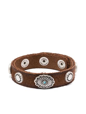 ERALDO Bracciale in pelle scamosciata - Marrone