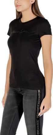 A|X Armani Exchange Logo-Embroidered Cotton T-Shirt - Black