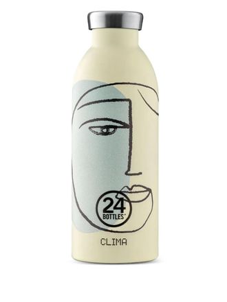 24 Bottles face graphic travel bottle 500l - unisex - Plastic - One Size - Neutrals