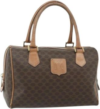 Celine Pre-owned Handbags, female, Brown, Size: ONE SIZE Pre-owned Vintage Macadam Canvas Hand Bag