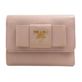 Prada Pre-owned Wallets, female, Beige, Size: ONE SIZE Pre-owned Tri-fold Wallet