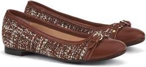 AGL Mae Cap Toe Tweed Ballet Flat in Saddle Brown at Nordstrom Rack, Size 8.5Us / 38.5Eu