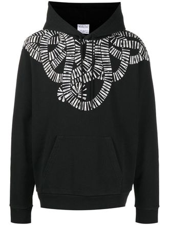 Marcelo Burlon Snake Wings print hoodie - Black