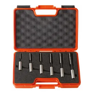 CMT Cmt - 102.001.10 Set Con 6 Punte Diritte Per Mortasare, Grigio