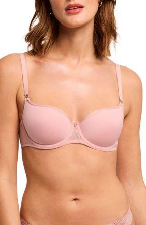 Montelle Intimates Underwire Spacer Balconette Bra in Ballet Pink at Nordstrom, Size 32A