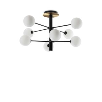 Ideal Lux Ideal Lux - Plafoniera Contemporanea Cosmopolitan Metallo Nero 8 Luci G9 15w 3000k Ip20