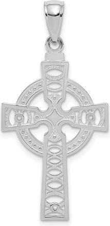 Diamond2Deal 14k Gold Celtic Cross with Eternity Circle Pendant